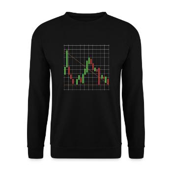 Stock Day Trading Exchange Forex Stock Trader - Unisex Sweatshirt - black - Front - Alina (178cm) & Michal (187cm)
