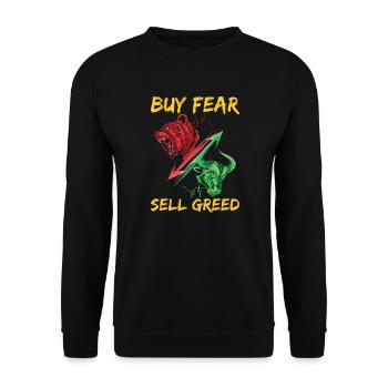 Stock Day Trading Exchange Forex Stock Trader - Unisex Sweatshirt - black - Front - Alina (178cm) & Michal (187cm)