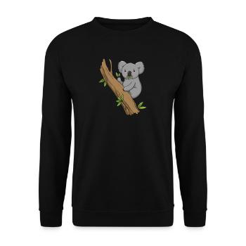 Koala Koala Bear - Unisex Sweatshirt - black - Front - Alina (178cm) & Michal (187cm)