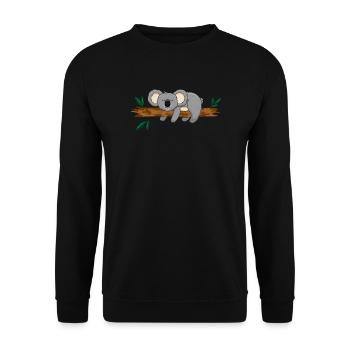 Koala Koala Bear - Unisex Sweatshirt - black - Front - Alina (178cm) & Michal (187cm)