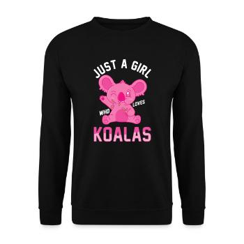 Koala Koala Bear - Unisex Sweatshirt - black - Front - Alina (178cm) & Michal (187cm)