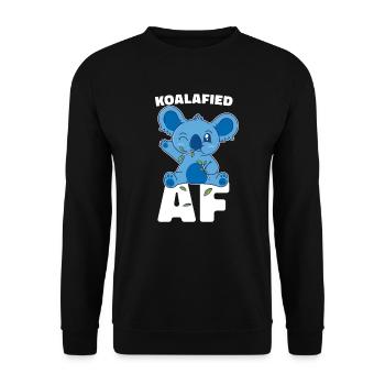 Koala Koala Bear - Unisex Sweatshirt - black - Front - Alina (178cm) & Michal (187cm)