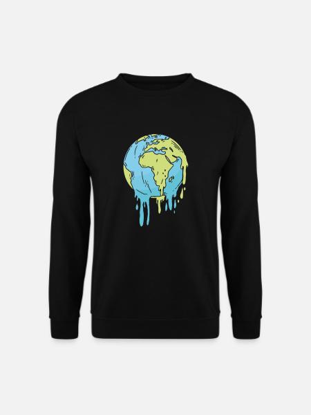 Klimawandel Klimaschutz Erderwärmung Erde Planet - Unisex Pullover - Schwarz