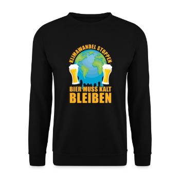 Klimawandel Klimaschutz Erderwärmung Erde Planet - Unisex Pullover - Schwarz - Vorne - Alina (178cm) & Michal (187cm)