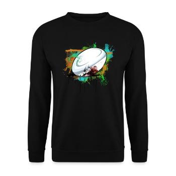 Rugby - Unisex Pullover - Schwarz - Vorne - Alina (178cm) & Michal (187cm)