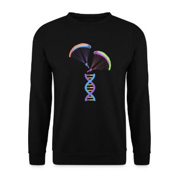 Paragliding Paragliding Paragliding Paragliding - Unisex Sweatshirt - black - Front - Alina (178cm) & Michal (187cm)