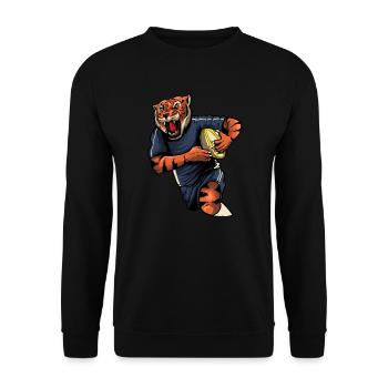 rugby - Unisex Sweatshirt - black - Front - Alina (178cm) & Michal (187cm)
