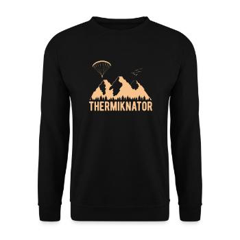 Paragliding Paragliding Paragliding Paragliding - Unisex Sweatshirt - black - Front - Alina (178cm) & Michal (187cm)
