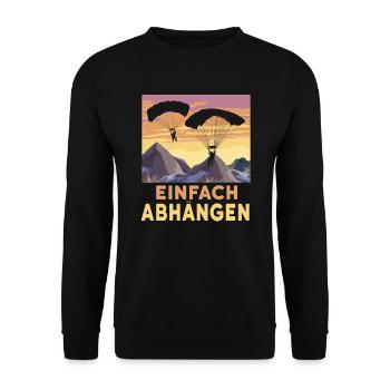 Paragliding Paragliding Paragliding Paragliding - Unisex Sweatshirt - black - Front - Alina (178cm) & Michal (187cm)