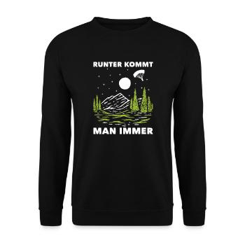 Paragliding Paragliding Paragliding Paragliding - Unisex Sweatshirt - black - Front - Alina (178cm) & Michal (187cm)