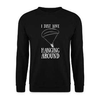 Paragliding Paragliding Paragliding Paragliding - Unisex Sweatshirt - black - Front - Alina (178cm) & Michal (187cm)