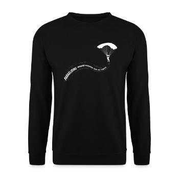 Paragliding Paragliding Paragliding Paragliding - Unisex Sweatshirt - black - Front - Alina (178cm) & Michal (187cm)