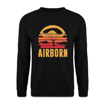 Paragliding Paragliding Paragliding Paragliding - Unisex Sweatshirt - black - Front - Alina (178cm) & Michal (187cm)
