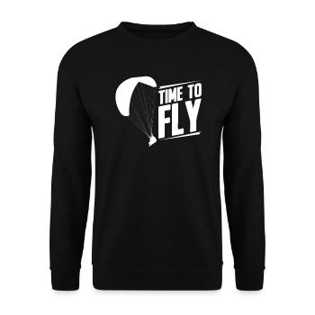 Paragliding Paragliding Paragliding Paragliding - Unisex Sweatshirt - black - Front - Alina (178cm) & Michal (187cm)