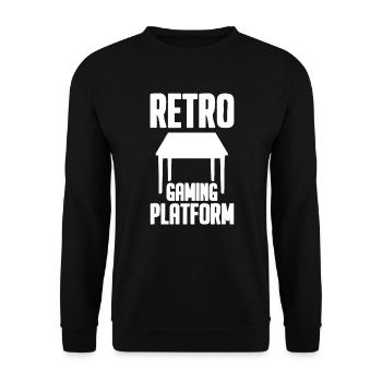 Retro Vintage Brettspiel - Unisex Pullover - Schwarz - Vorne - Alina (178cm) & Michal (187cm)