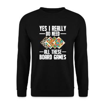 board game - Unisex Sweatshirt - black - Front - Alina (178cm) & Michal (187cm)