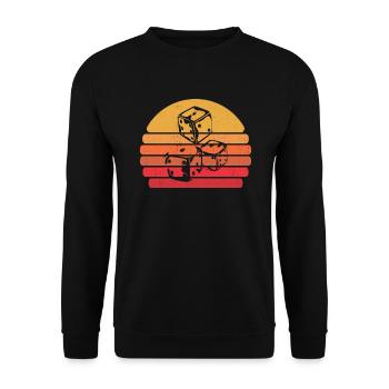 Retro Vintage Brettspiel - Unisex Pullover - Schwarz - Vorne - Alina (178cm) & Michal (187cm)