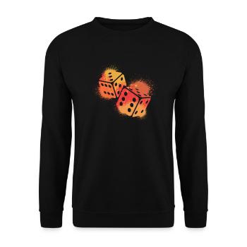 Retro Vintage Board Game - Unisex Sweatshirt - black - Front - Alina (178cm) & Michal (187cm)