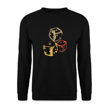 Retro Vintage Brettspiel - Unisex Pullover - Schwarz - Vorne - Alina (178cm) & Michal (187cm)