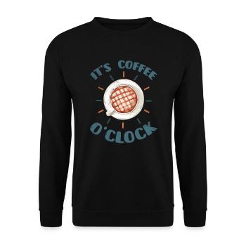 Coffee Coffee Drinker Coffee Lovers - Unisex Sweatshirt - black - Front - Alina (178cm) & Michal (187cm)