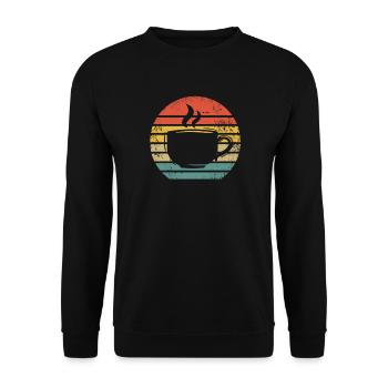 Coffee Coffee Drinker Coffee Lovers - Unisex Sweatshirt - black - Front - Alina (178cm) & Michal (187cm)