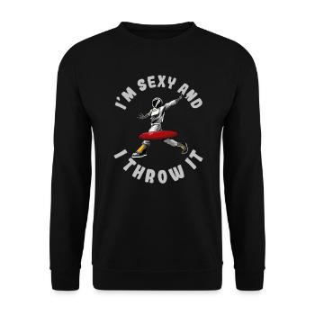 Frisbee Golf - Unisex Sweatshirt - black - Front - Alina (178cm) & Michal (187cm)