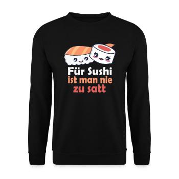 Sushi - Unisex Pullover - Schwarz - Vorne - Alina (178cm) & Michal (187cm)