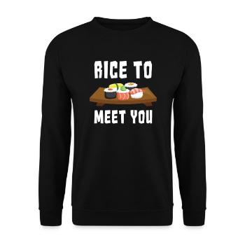 Sushi - Unisex Pullover - Schwarz - Vorne - Alina (178cm) & Michal (187cm)