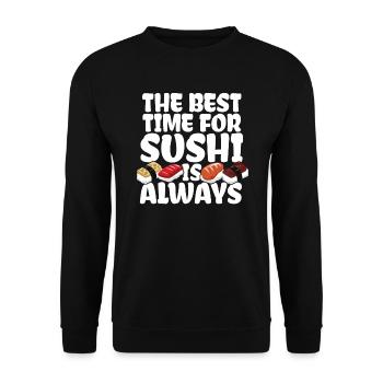 Sushi - Unisex Pullover - Schwarz - Vorne - Alina (178cm) & Michal (187cm)