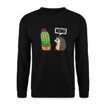 Hedgehog - Unisex Sweatshirt - black - Front - Alina (178cm) & Michal (187cm)