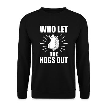 Hedgehog - Unisex Sweatshirt - black - Front - Alina (178cm) & Michal (187cm)