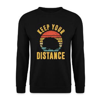 Hedgehog - Unisex Sweatshirt - black - Front - Alina (178cm) & Michal (187cm)