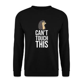 Hedgehog - Unisex Sweatshirt - black - Front - Alina (178cm) & Michal (187cm)