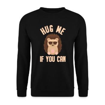 Hedgehog - Unisex Sweatshirt - black - Front - Alina (178cm) & Michal (187cm)