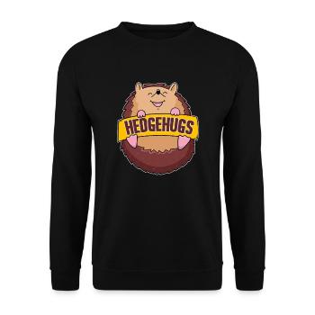Hedgehog - Unisex Sweatshirt - black - Front - Alina (178cm) & Michal (187cm)