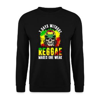 Reggae Dancehall Rasta Rastafari - Unisex Sweatshirt - black - Front - Alina (178cm) & Michal (187cm)