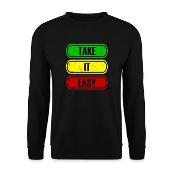 Reggae Dancehall Rasta Rastafari - Unisex Sweatshirt - black - Front - Alina (178cm) & Michal (187cm)