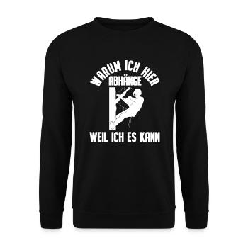 Baumklettern Baumpfleger Arborist Baumkletterer - Unisex Pullover - Schwarz - Vorne - Alina (178cm) & Michal (187cm)