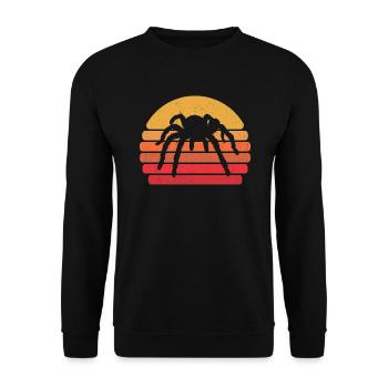 Retro Spinne Vintage Haustier - Unisex Pullover - Schwarz - Vorne - Alina (178cm) & Michal (187cm)
