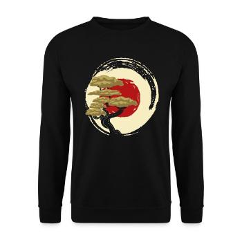 Bonsai Tree - Unisex Sweatshirt - black - Front - Alina (178cm) & Michal (187cm)