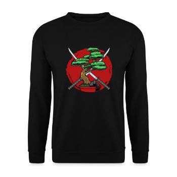 Bonsai Tree - Unisex Sweatshirt - black - Front - Alina (178cm) & Michal (187cm)