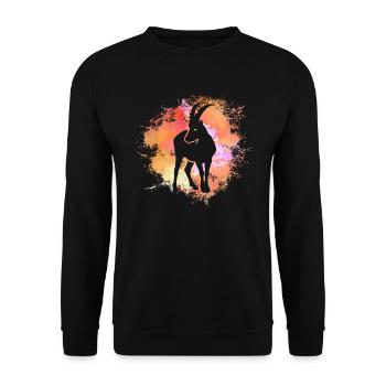Capricorne Signe astrologique Horoscope Astrologie - Sweat-shirt Unisexe - noir - Devant - Alina (178cm) & Michal (187cm)