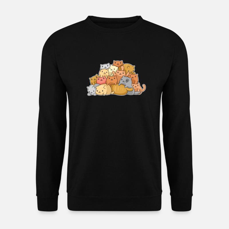Katze Mietzekatze Hauskatze - Unisex Pullover - Schwarz