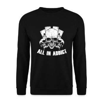 Poker Poker Player Texas Holdem - Unisex Sweatshirt - black - Front - Alina (178cm) & Michal (187cm)