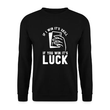Poker Poker Player Texas Holdem - Unisex Sweatshirt - black - Front - Alina (178cm) & Michal (187cm)