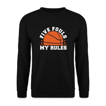 Basketball Basketballer - Unisex Sweatshirt - black - Front - Alina (178cm) & Michal (187cm)