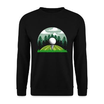 Golfeur Golf golf golf golf - Sweat-shirt Unisexe - noir - Devant - Alina (178cm) & Michal (187cm)