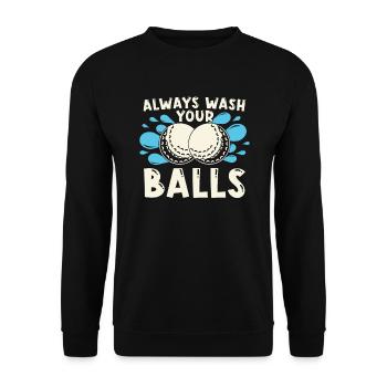 Golfeur Golf golf golf golf - Sweat-shirt Unisexe - noir - Devant - Alina (178cm) & Michal (187cm)