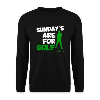 Golfeur Golf golf golf golf - Sweat-shirt Unisexe - noir - Devant - Alina (178cm) & Michal (187cm)