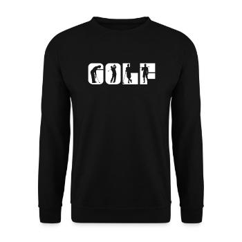 Golfeur Golf golf golf golf - Sweat-shirt Unisexe - noir - Devant - Alina (178cm) & Michal (187cm)